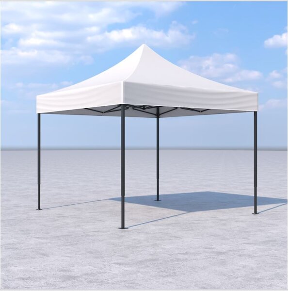 3x3 m Faltpavillon ECONOMY ohne Seitenwände, weiß