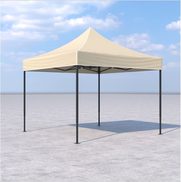 3x3 m Faltpavillon ECONOMY ohne Seitenwände, beige