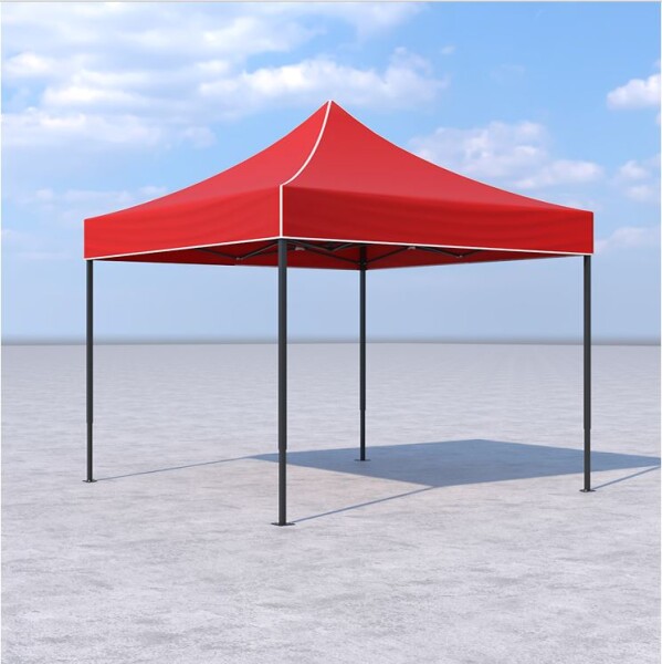 3x3 m Faltpavillon ECONOMY ohne Seitenwände, rot