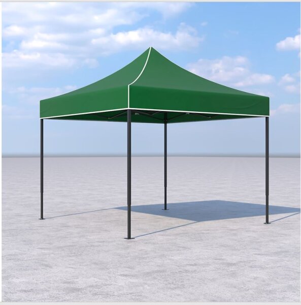 3x3 m Faltpavillon ECONOMY ohne Seitenwände, grün