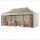 3x6 m Faltpavillon ECONOMY mit 3 Seitenwänden, beige