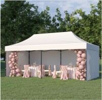 3x6 m Faltpavillon ECONOMY mit 3 Seitenwänden, schwarz