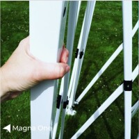 3x3 m Faltpavillon PREMIUM mit 4 Seitenwänden, weiß