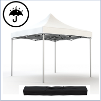 3x3 m Faltpavillon PREMIUM mit 4 Seitenwänden, weiß