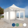 3x3 m Faltpavillon PREMIUM mit 4 Seitenwänden, weiß