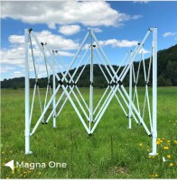 3x3 m Faltpavillon PREMIUM mit 4 Seitenwänden, blau
