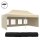 3x6 m Faltpavillon PREMIUM mit 4 Seitenwänden, beige