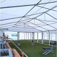 6x12 m  Lagerzelt PROFESSIONAL PLUS, grau