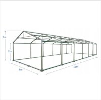 6x12 m Partyzelt PREMIUM PLUS, weiß
