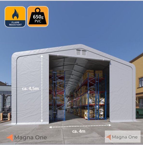 8x20 m H: 5m Zelthalle GOLIATH, grau