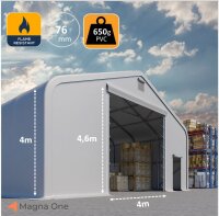 10x20 m H: 5,4m Zelthalle TITAN, grau