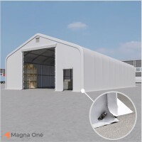 10x20 m H: 5,4m Zelthalle TITAN, grau