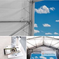 10x20 m H: 5,4m Zelthalle TITAN, grau