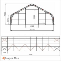 15x30 m H: 7,3m Zelthalle STAHLBERG, weiß