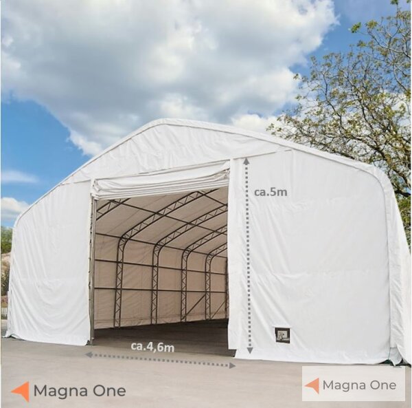 12x20 m H: 6,4m Zelthalle STAHLBERG, weiß