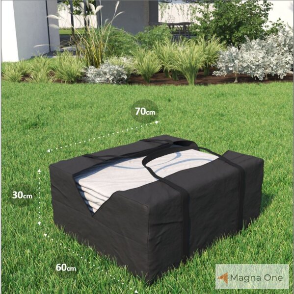 Zelttasche Tragetasche QUADER: ca. 70x60x30 cm, schwarz
