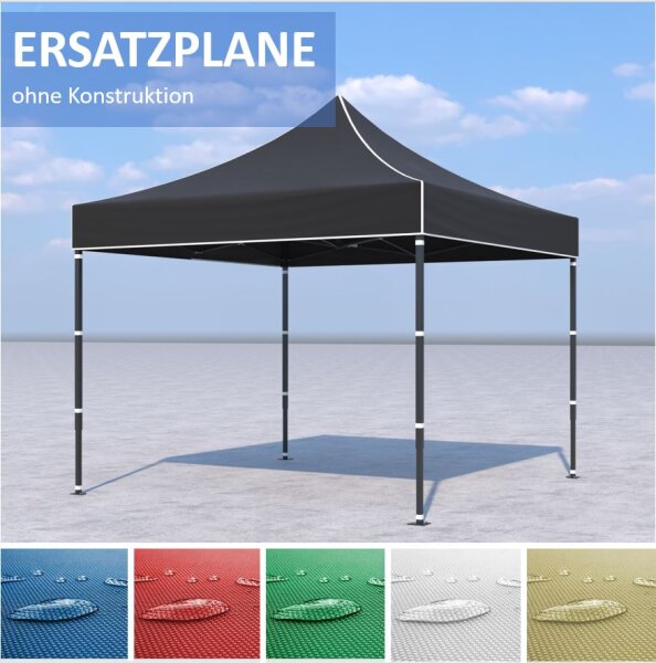 3x3 m ERSATZDACH für Faltpavillon, schwarz