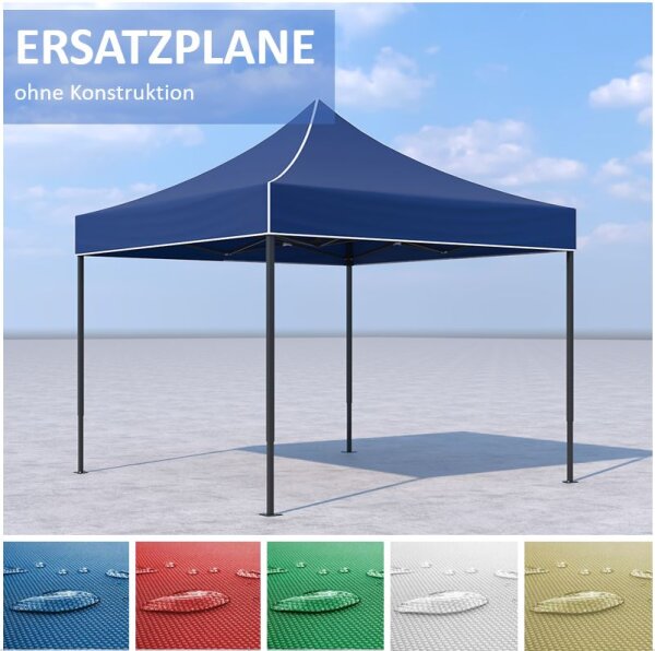 3x3 m ERSATZDACH für Faltpavillon, blau
