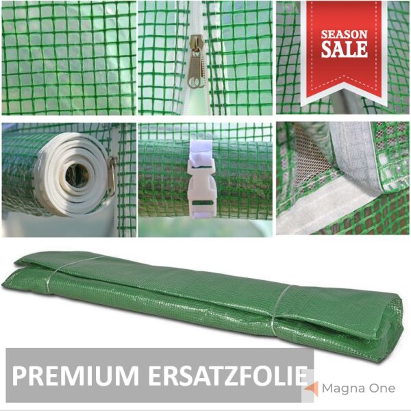 2x3m Ersatzfolie für Foliengewächshaus EVERGREEN, grün
