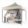 3x3 m Faltpavillon ECONOMY ohne Seitenwände, beige, mit Bedruckung