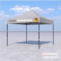 3x3 m Faltpavillon ECONOMY ohne Seitenwände, grau,...