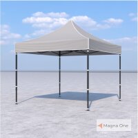 3x3 m Faltpavillon ECONOMY ohne Seitenwände, grau,...