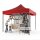 3x3 m Faltpavillon ECONOMY ohne Seitenwände, rot, mit Bedruckung
