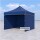3x3 m Faltpavillon ECONOMY mit 3 Seitenwänden, blau, mit Bedruckung