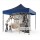 3x3 m Faltpavillon ECONOMY mit 3 Seitenwänden, blau, mit Bedruckung