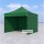 3x3 m Faltpavillon ECONOMY mit 3 Seitenwänden, grün, mit Bedruckung