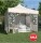 3x3 m Faltpavillon ECONOMY mit 3 Seitenwänden, grün, mit Bedruckung