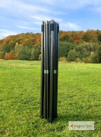 3x6 m Faltpavillon ECONOMY mit 3 Seitenwänden, beige, mit Bedruckung