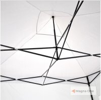 3x6 m Faltpavillon ECONOMY mit 3 Seitenwänden, beige, mit Bedruckung