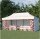 3x6 m Faltpavillon ECONOMY mit 3 Seitenwänden, beige, mit Bedruckung