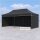 3x6 m Faltpavillon ECONOMY mit 3 Seitenwänden, schwarz, mit Bedruckung