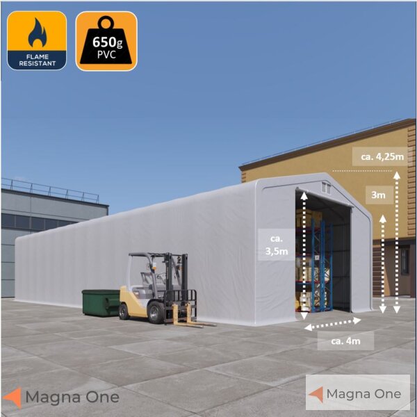 8x20 m H: 4,25m Zelthalle GOLIATH, grau