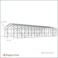 8x20 m H: 4,25m Zelthalle GOLIATH, grau