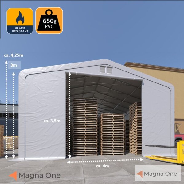 8x12 m H: 4,25m Zelthalle GOLIATH,  grau