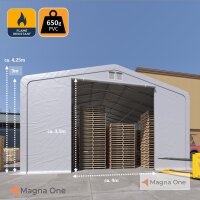 8x12 m H: 4,25m Zelthalle GOLIATH,  grau