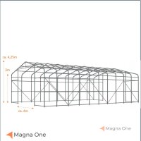 8x12 m H: 4,25m Zelthalle GOLIATH,  grau