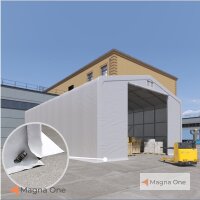 8x12 m H: 4,25m Zelthalle GOLIATH,  grau